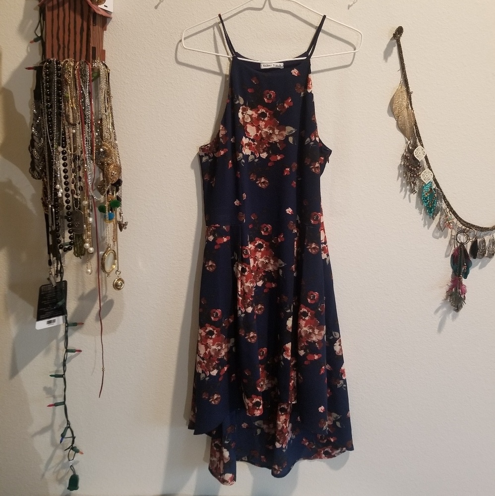 Velvet Torch High-low Floral Mini Dress